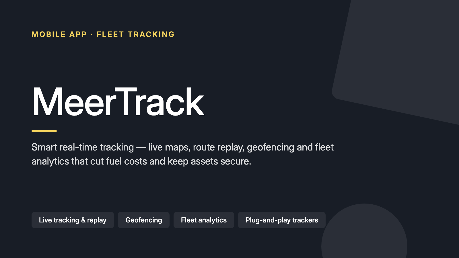 MeerTrack — Real-time vehicle tracking